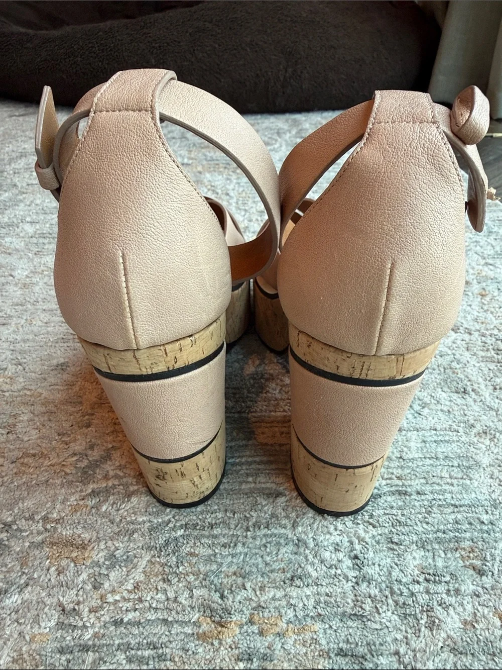 Chloe Maxime Cork wedge sandals, DAMAGED-For Repair
